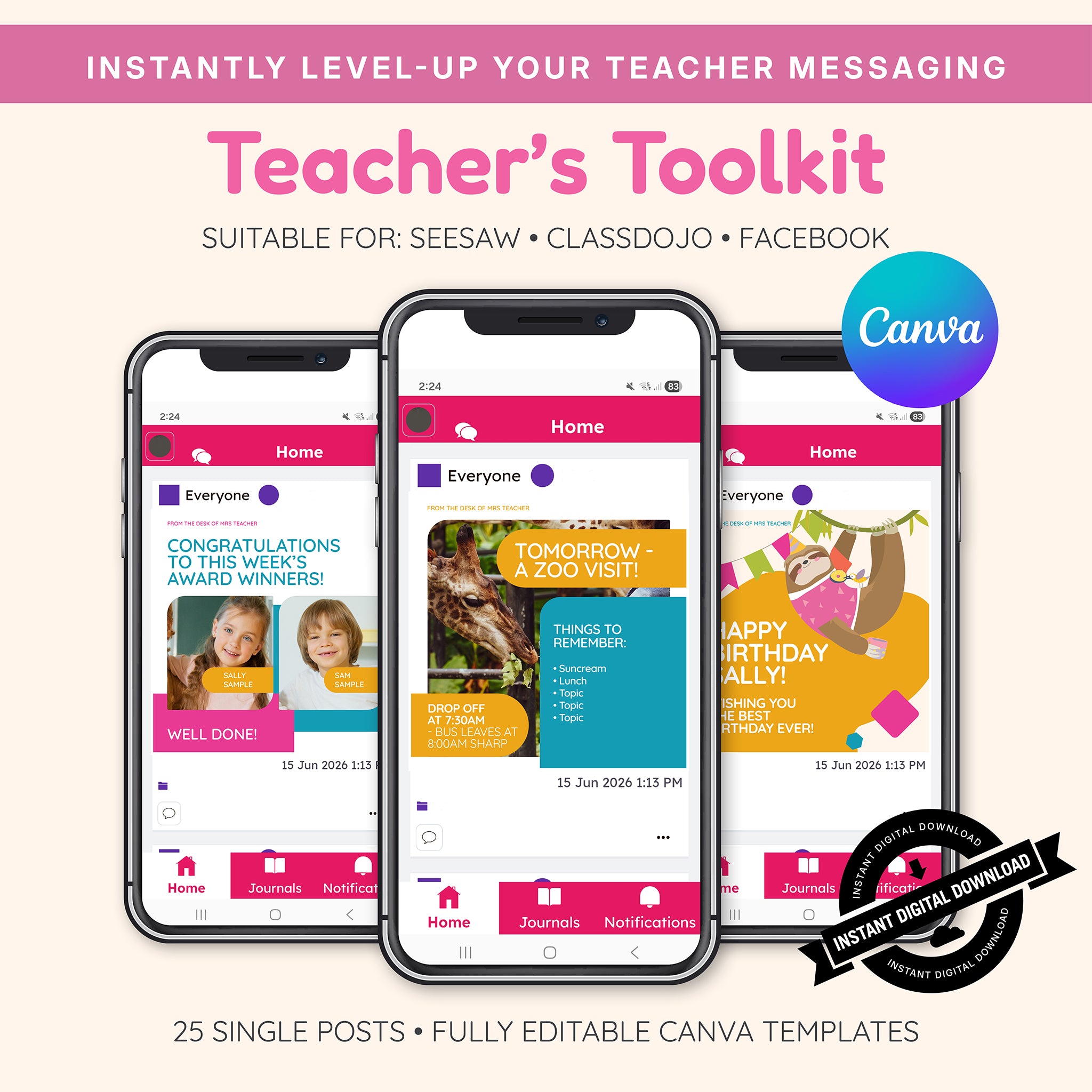 Social Media Posts for Classroom