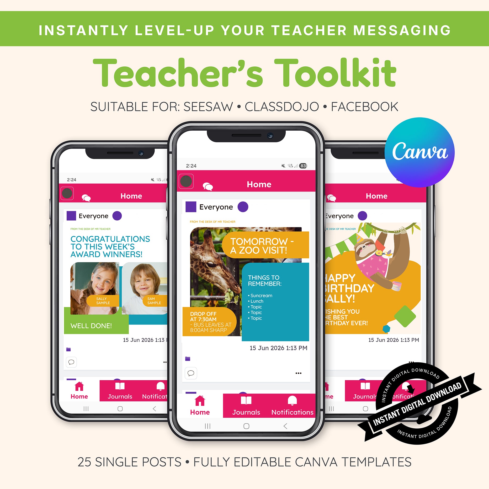 Social Media Posts for Classroom